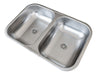 Dhinox Bacha Pileta Cocina Doble Acero Inoxidable 56x37x14 Cm 2