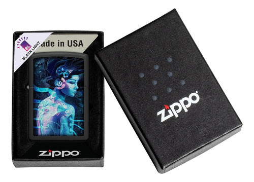Zippo 48517 Cyber Girl UV Light Glow Warranty 1