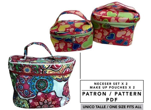 Sobre Patrones Sewing Mold, Cosmetic Case Pattern Set of 2, PDF 1