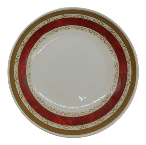 Modern Striped Soup Plate in Melamine 0