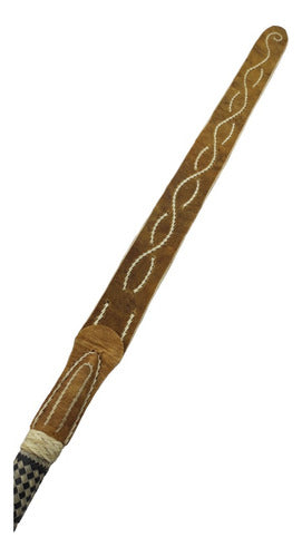 Hand-Woven Cane Whip with 60 Thongs Alpaca Handle and Wooden Talero 1