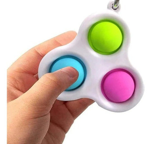 Pop It Fidget Toy Keychain Set of 3 Bubble Sensory Antistress 7