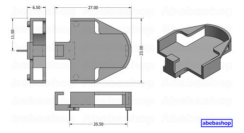 Pack 7x Portapilas Cr2032 Para Pcb-p 2