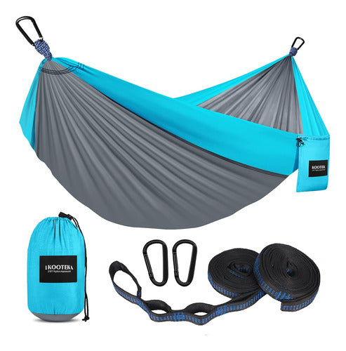 Kootek Parachute Fabric Camping Hammock with 2 Straps 0