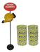 Generic Yellow Number Dispenser with Stand and Black Sign + 10 Rolls 0