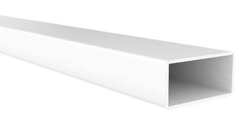 Aluminio Tubo De Aluminio Rectangular Blanco 50x25mm 0