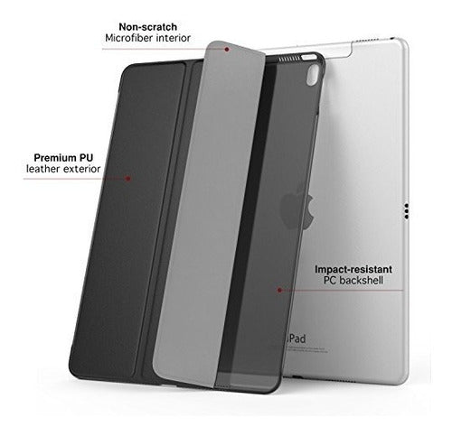 MoKo iPad Pro 10.5 Case - Slim Lightweight Smart-shell Stand Cover 2