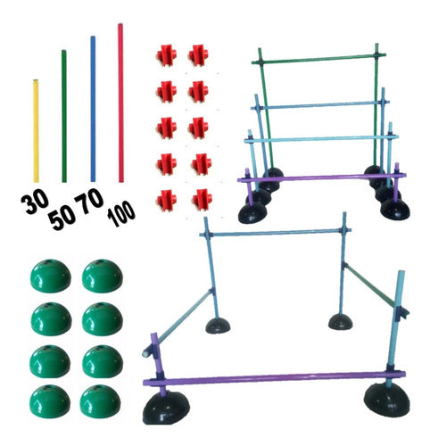 New Plast Adjustable Hurdle Set 30cm 50cm 70cm 1m 1