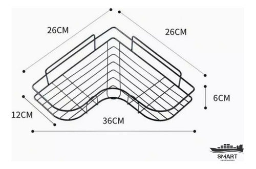 Generic Corner Organizer Shelf Set X2 Black 5