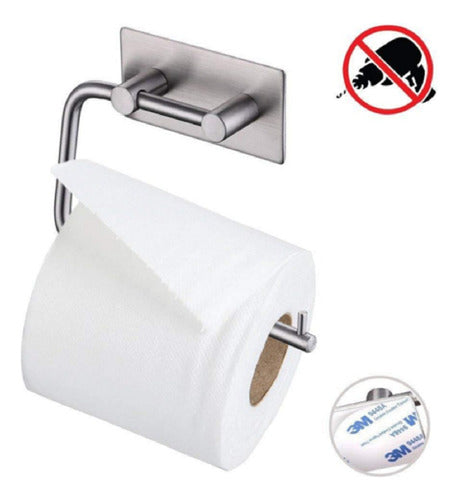Self-Adhesive Stainless Steel Toilet Paper Holder 3M 2