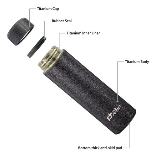 P+ Plus Perfect Vacuum Insulated Titanium Water Bottle 4