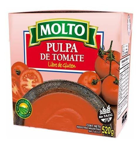 Pack of 48 Units Tomato Pulp 520g Molto Tomato Puree 0
