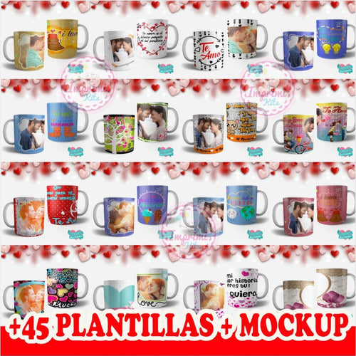 Plantillas Tazas Amor Con Fotos Enamorados #4 Sublimacion 4