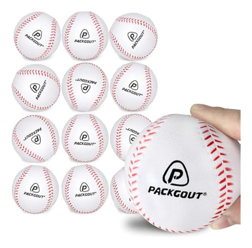Packgout Soft Baseball for Reduced Impact, Training for Kids and Teens (6/8/12 Units), White 0