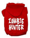 Mirage Pet Products 62-99 Mdrd Zombie Hunter Screen Print Hoodie for Pets - Red 0