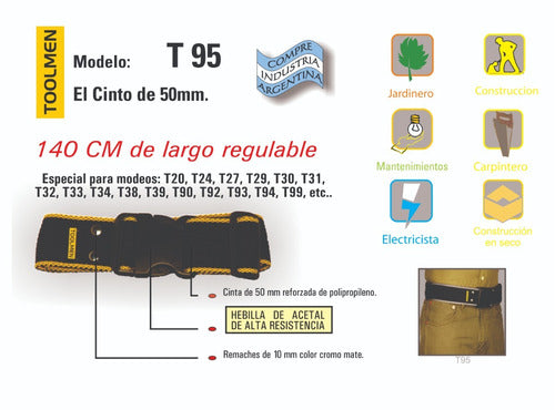 Toolmen Tool Belt and Hammer Holder Combo T90 T95 T38 2
