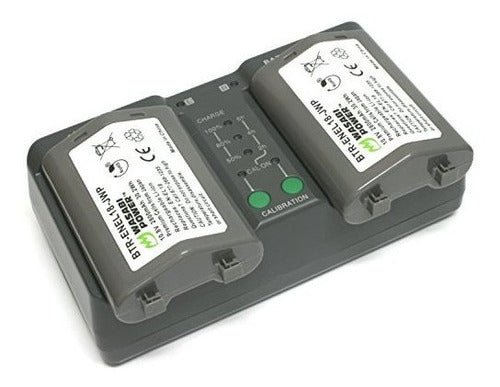 Wasabi Power Dual Battery Charger for Nikon MH26 MH26A 1