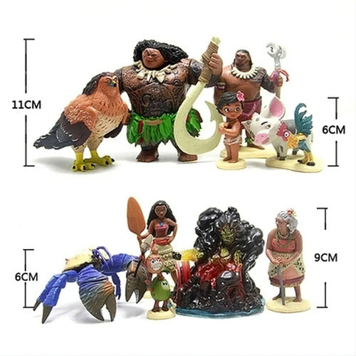 Princess Set Figuras Moana Juguetes Personajes Muñecos 10 Super Unida 1