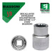 Power Drive Biassoni 1/2" x 8 mm Striated Socket Wrench 1