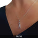 925 Italian Silver Chain and Pendant Girl Design Cubic Skates 8