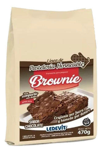 Premezcla Brownie Ledevit X 500grs Cotillon Sergio Once 0