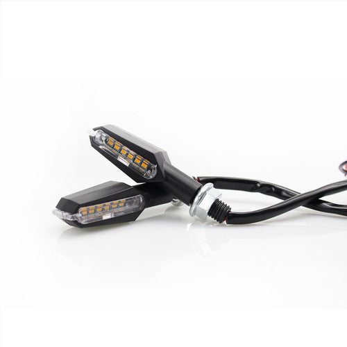 Lux Led Juego Giros Led Ambar Doble Cara Guiño Universal Moto 5w 12v 0