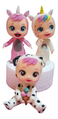 Bebes Llorones Centro De Torta Porcelana Fria 0