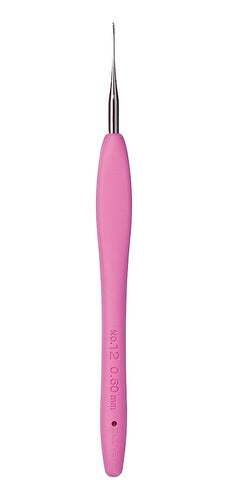 Clover 1226 Amour Steel Crochet Hook No. 12, 0.60mm, Rosa 1