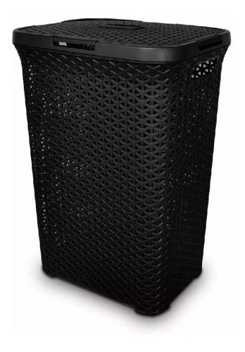 Colombraro Medium Rattan 30L Plastic Laundry Basket 5