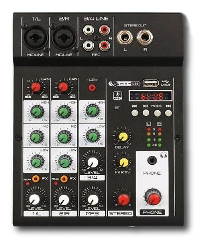 Ross Mixer M4U 4 Channels Bluetooth USB Phantom Power EQ 1