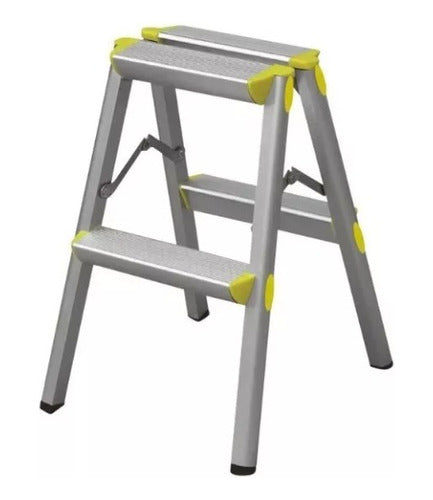 VERANOVA Home Folding Step Stool with 2 Steps - Multi-Purpose Aluminum Ladder 0