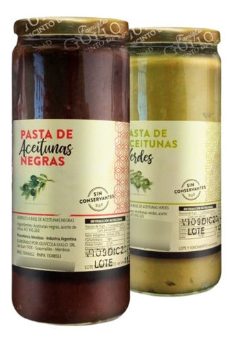 Gullo Combo Pasta De Aceitunas Verde Y Negra 200g X2 0