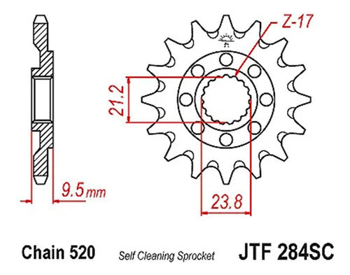 Piñon Jt Honda Cr 250 90/06 Crf 450 13d Solomototeam 1