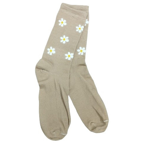 Margaret Flowers Cute Kawaii Old School 3/4 Long Socks 5