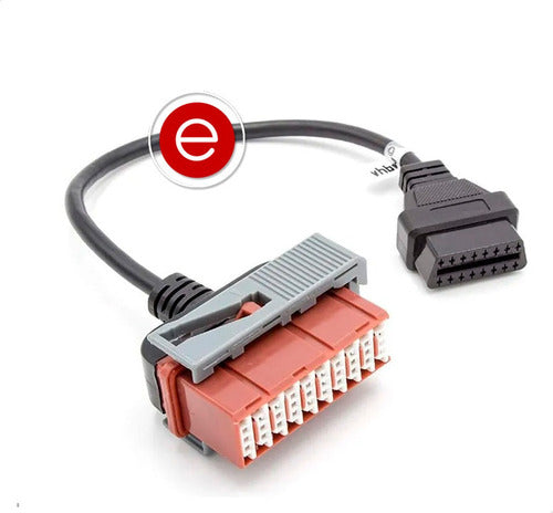 Electroimpo Peugeot Citroen 30 Pin to 16 Pin OBD2 Adapter Cable 0