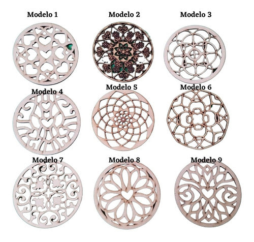 10 Mandalas 30cm En Fibrofacil 0