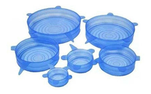 Kit6 Tampas Silicone Reutilizável Universal Flexivel Cozinha 0