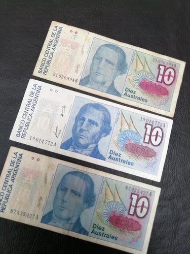 Billete De 10 Australes 0