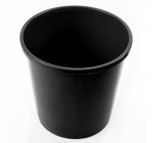Black Plastic Waste Basket 29cm 12lt Office 3