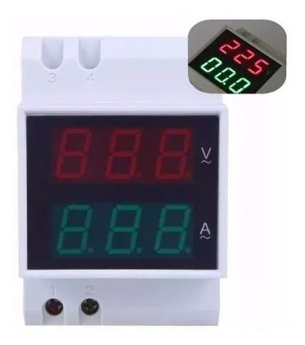 TecnoliveUSA Digital Volt/Amp Meter Single Phase 80-300V 1A to 100A 0