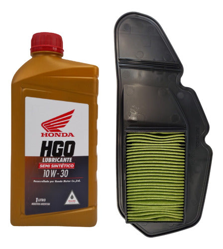 Honda Original Air and Oil Filter Kit HGO Semi-Synthetic PCX 150 16-18 1