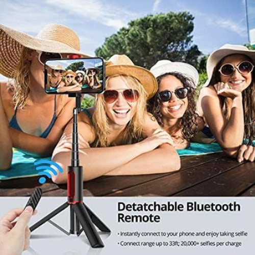 Atumtek Selfie Stick Trípode+control Remoto Y Soporte - Red 3