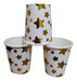 Soria Miguez Pack of 10 Metallic Star Disposable Cups 0