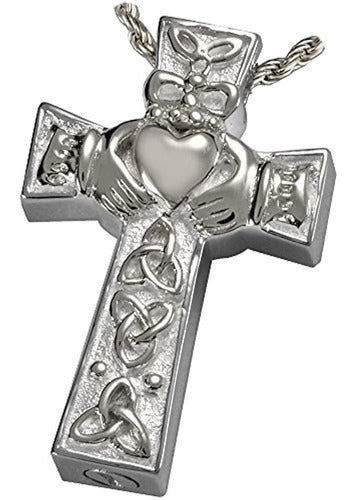 Memorial Gallery Mg3118 Claddagh Cruz Celta De Plata De Ley 0