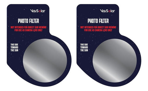 Paquete De 2 Lentes Fotográficas De Imágenes Solares Para Te 0