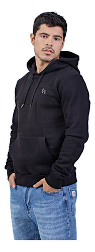 Bravo Jeans Black Heavy Fleece Hoodie for Men 1