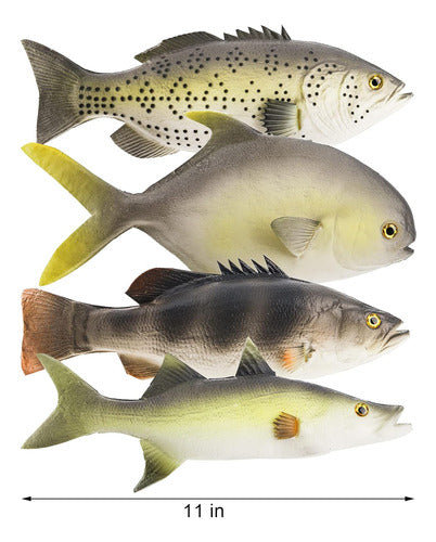 ZENFUN Realistic Artificial Fish Set of 4 for Decoration 1