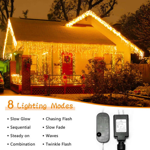 Voolex Waterproof Christmas Icicle Lights for Outdoor 3