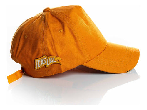 Vintage Ripped Adjustable Yellow Cotton Cap 1