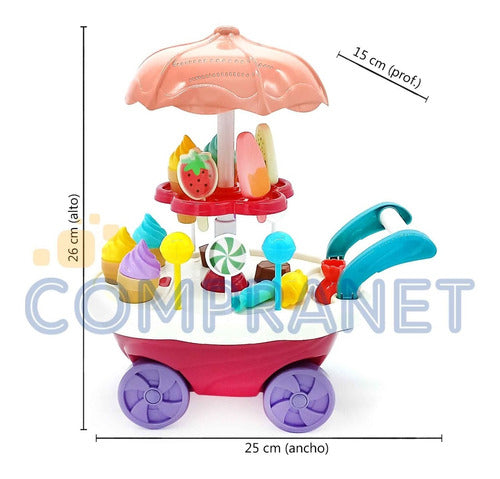 Carrito Dulces Y Helados Luz Sonido 30 Acc. Ver Video  10064 3